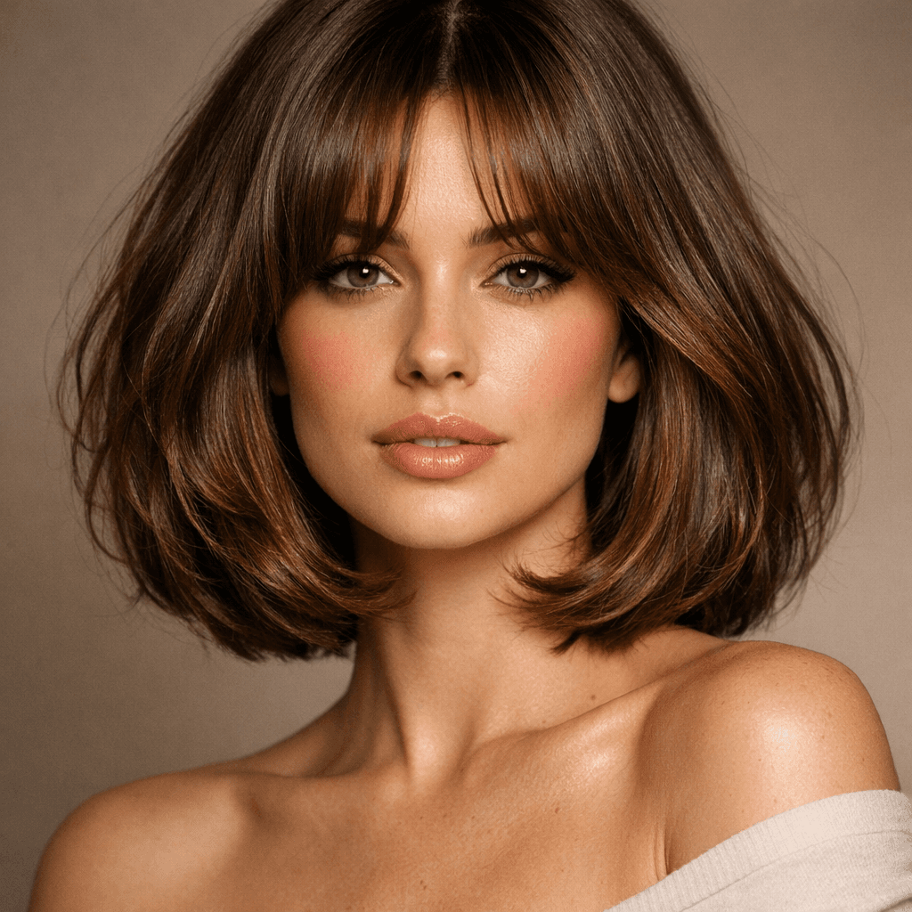 Bouncy 90s Bob: The Volume-Forward Bob Haircut With Soft Curtain Bangs