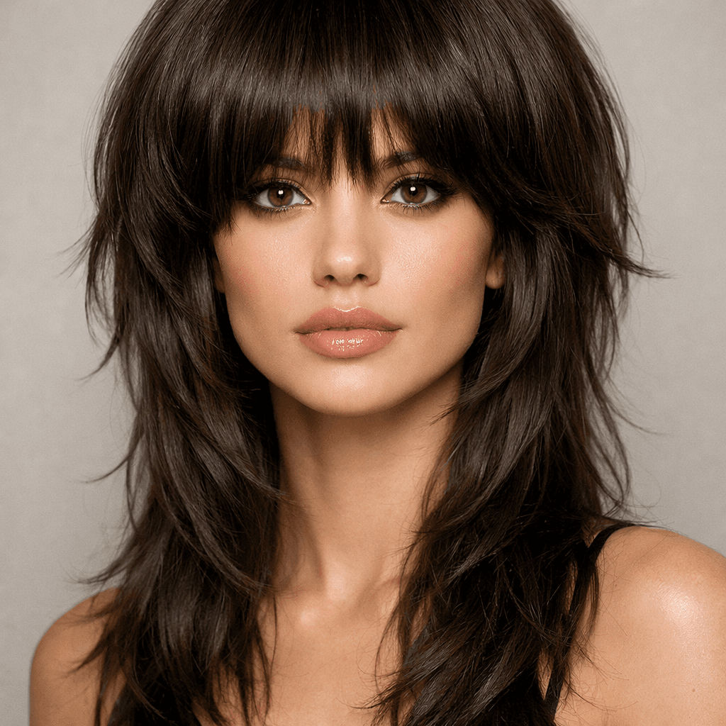 Mushroom Cut for Long + Layered Hair: Modern, Face-Framing Volume with Soft Shag Energy: long layers