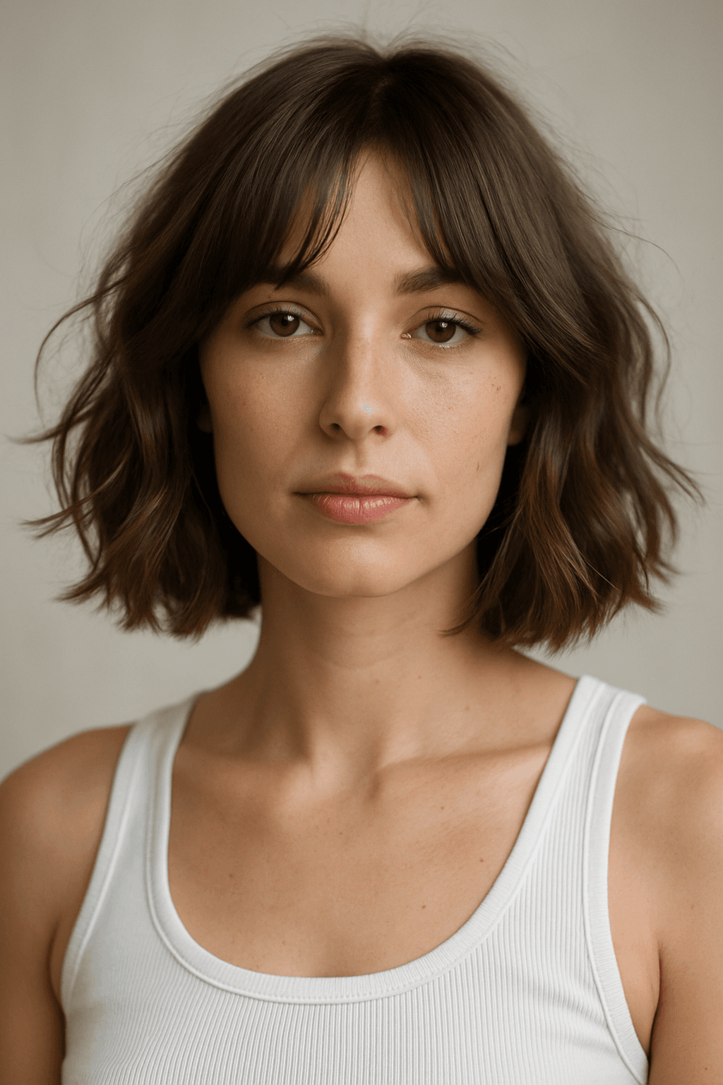 Textured Bob with Curtain Bangs: The Effortless-Cool Cut Everyone Wants